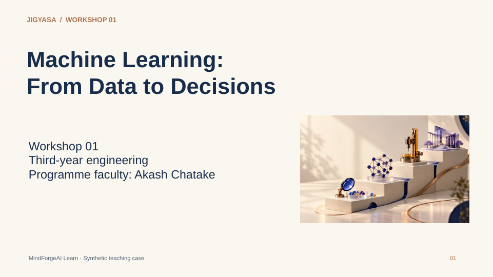 Slide 1: Machine Learning, From Data to Decisions